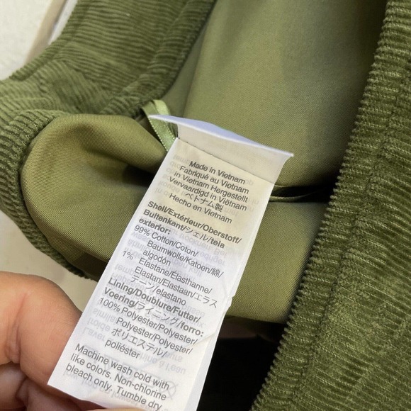 J Crew Size 8 Skirt Mini Corduroy Army Green Back Zip Academia Preppy NWT - Picture 7 of 7